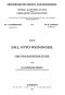 [Gutenberg 40601] • Der Fall Otto Weininger: Eine psychiatrische Studie